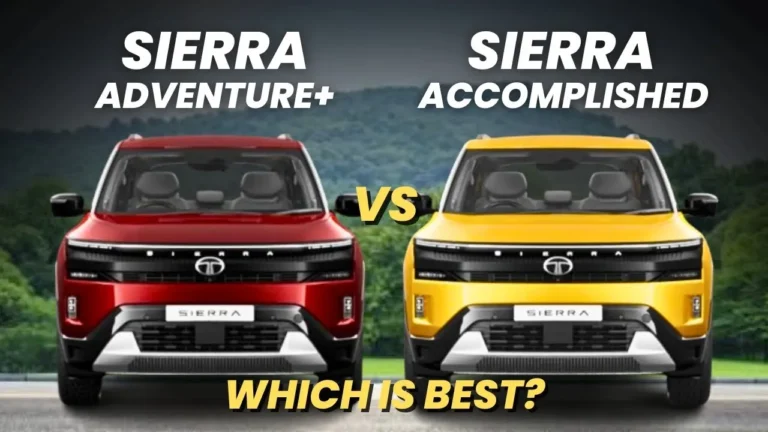 Tata Sierra 2026 Adventure Plus vs Accomplished
